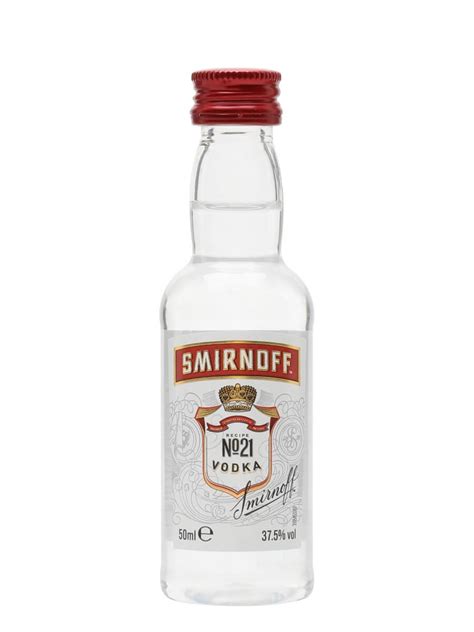 mini bottles of smirnoff vodka.